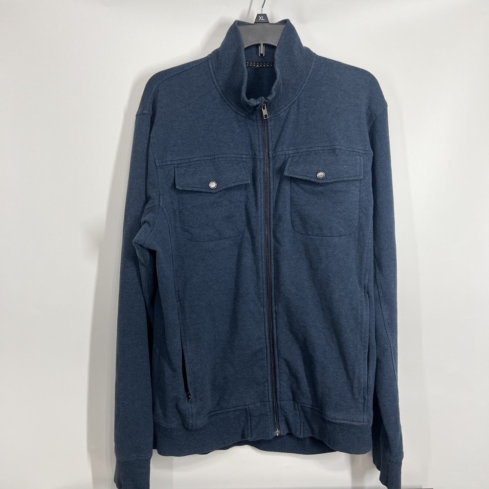 Lululemon Full Zip Jacket Mens Large Shacket Performance Mock Neck Navy LS EUC